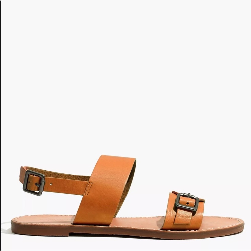Madewell Tan Leather Sandals with Buckle